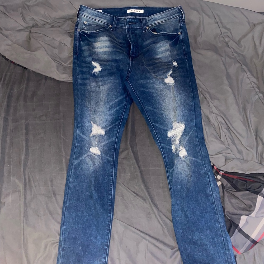 PACSUN STACKED SKINNY JEANS SIZE 34x30